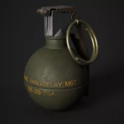 M67 Grenade Low-poly  3D model