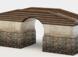 Masonry bridge Low-poly  3D model