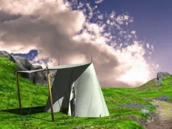 Medieval wedge tent 3D model