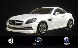 Mercedes-Benz SLK DAE FBX 3D Printable STL Low-poly  3D model