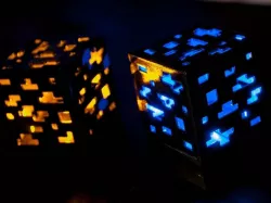 Minecraft Ore Lamp Cube Block - Red Stone / Diamond / Gold / ect.