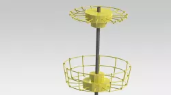 Mini disc golf basket