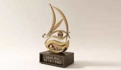 Nile Boat Golden Trophy 3D model