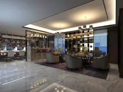 Office reception area meeting room 32 3D model