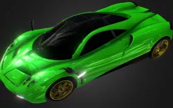 Pagani Huayra DAE FBX 3D Printable STL Low-poly  3D model