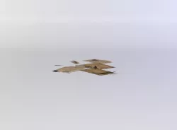 Paper scraps Low-poly  3D model