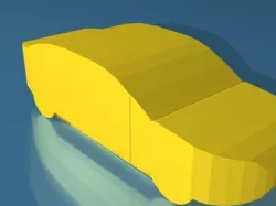Perfect 1:200 scale motor car for 3d printed design presentations