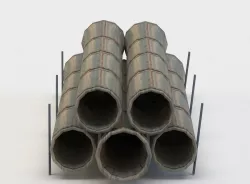 Pipes Low-poly  3D model