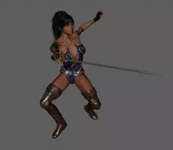 Rapier girl 3D model