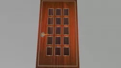 Room door 3D model  Low-poly  3D model