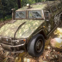 Russian Military Vehicles GAZ Tiger Low-poly  3D model