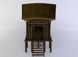 Shack small Low-poly  3D model