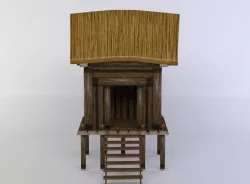 Shack small Low-poly  3D model