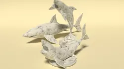 Sharks figurine 3D model