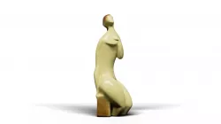 Sitting girl  3D model