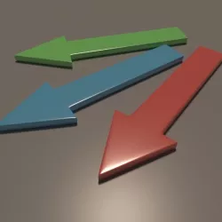 Standard straight arrow Low-poly  3D model