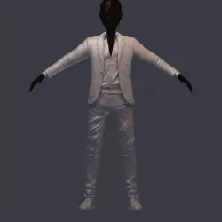 subdivision 3d model avatar male costume shirt pants shoes Low-poly  3D model