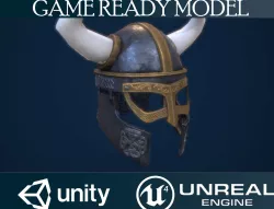 Viking helmet v2 Low-poly  3D model