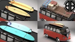 Volkswagen T1 Samba 1959 Accessories 3D model