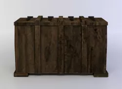 Wooden chest Low-poly  3D model