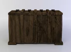 Wooden chest Low-poly  3D model