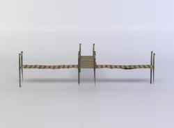 Wooden platform Low-poly  3D model