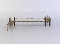 Wooden platform Low-poly  3D model