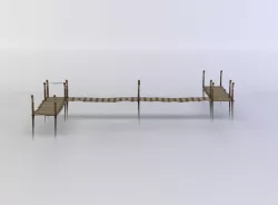 Wooden platform Low-poly  3D model