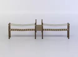 Wooden platform Low-poly  3D model