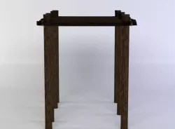 Wooden platform Low-poly  3D model