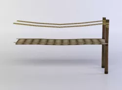 Wooden platform Low-poly  3D model