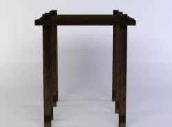 Wooden platform Low-poly  3D model