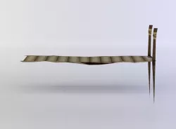 Wooden platform Low-poly  3D model