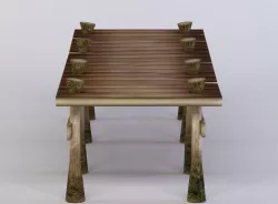 Wooden platform Low-poly  3D model