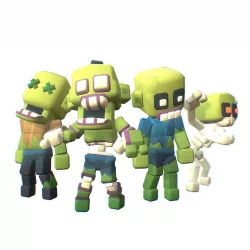 Zombie - Smashy Craft Series Low-poly  3D model