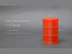 200 liters barrel 1:10 prop - 3D printing a blow mold part POC