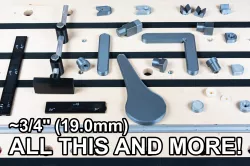 3/4'' / 19mm (19.0mm) Bench Dog Set with Levers, Cams, Stops, etc