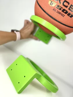Ball holder hanging on the wall basketball voleyball football