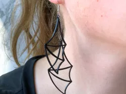 Bat Wing Earrings with Tulle