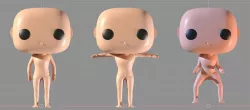 Blank Funko POP DIY - 3 poses
