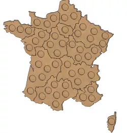 Bottle Cap Map France