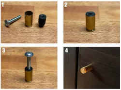 Cartridge Case Cabinet Knob