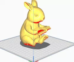 Cute reading bunny Lizard scan