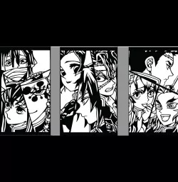 Demon Slayer Pillars Hashira Poster - All 3 panels (attachable)
