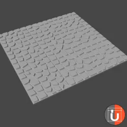 Flat Dungeon - Small Regular Cobblestone Tiles