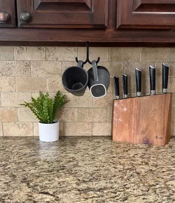 Foldable under cabinet double hook
