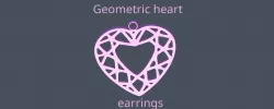 Geometric heart earrings