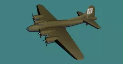 Low Poly B-17, Homesick Angel