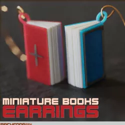 Miniature book earrings