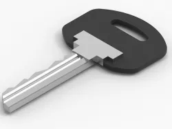plastic replacement part for keys with 16x4x2,5mm shafts
